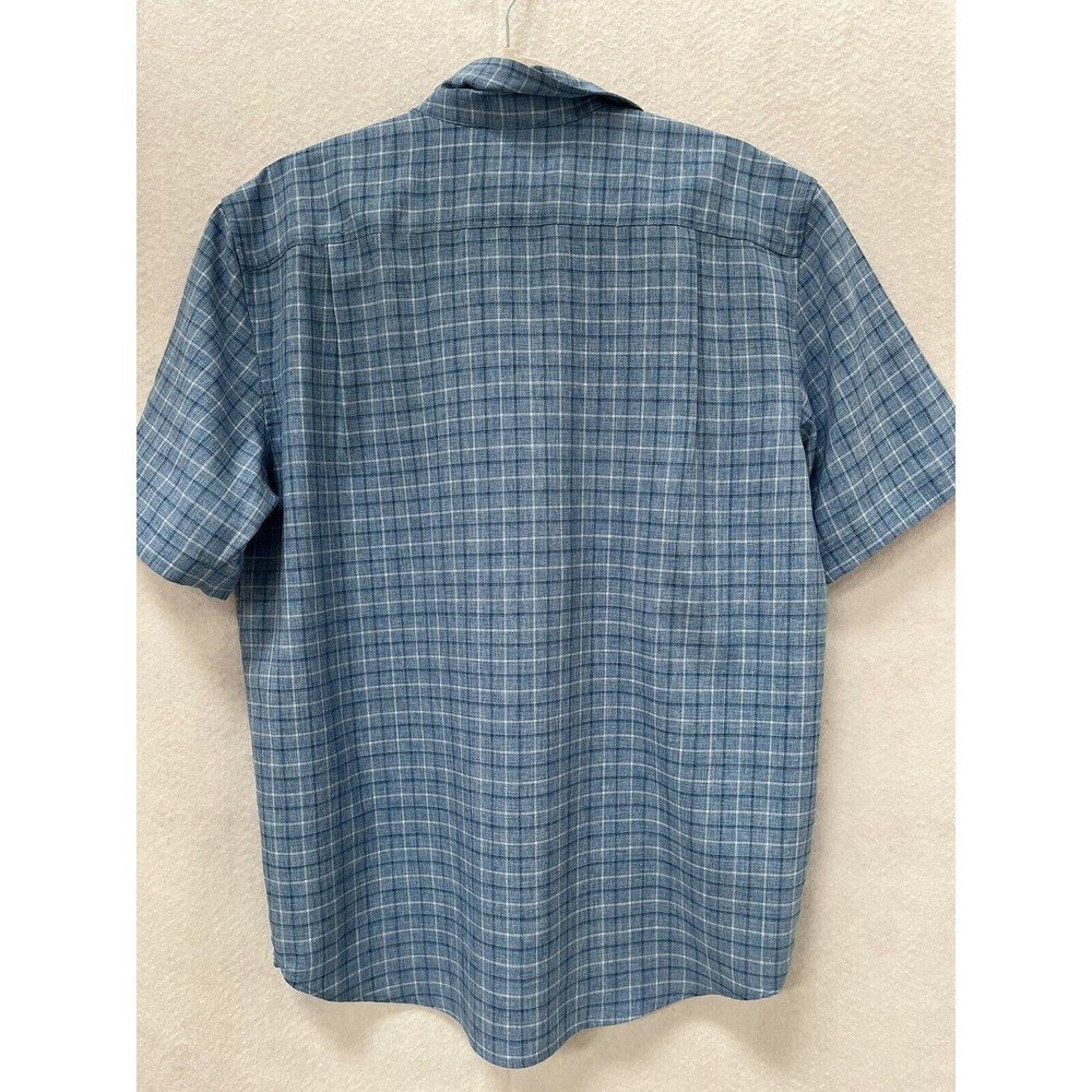 Orvis Men's Blue Check Plaid Button Up Short Sleeve Outdoor Shirt Medium - Picture 4 of 9